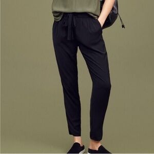 The Reset R Label weekend pant tie waist elastic trousers joggers black small